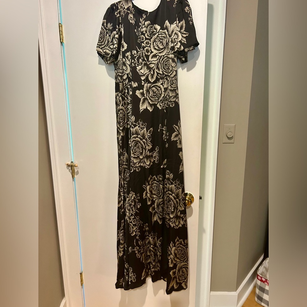 Baltic Born Floral Maxi Dress - Black/Cream